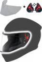 STUDDS Visor and Visor Fitting set for Thunder all models and Drifter all models Motorbike Helmet  (Clear Visor + Visor Fitting)...