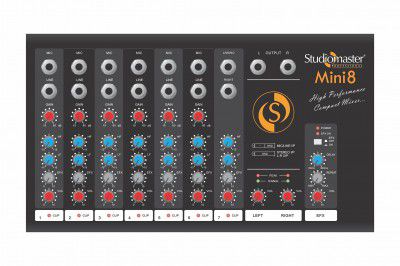 Studiomaster Mini 8 Built-in echo/delay processor with unique E-delay