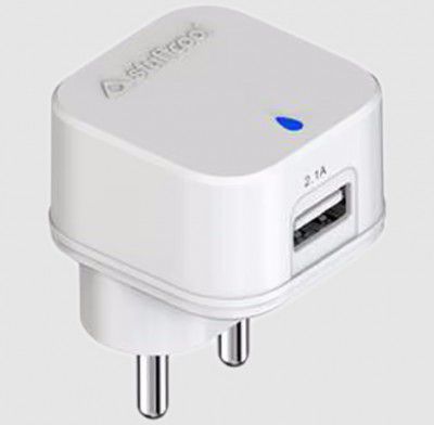 Stuffcool Pluto 2.1 Amp Wall Charging Adapter (WCPLUTO-BLK, White)