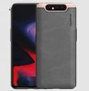 stuffcool Rego PU Leather Back Cover for SAMSUNG Galaxy A80 (Wireless Charging Compatible, Black)