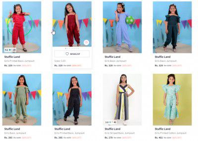 Stuffie Land Jumpsuit Upto 90% off | Start At Rs 329