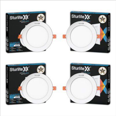 Sturlite Eco LYF 15W Round LED Downlight| 6500K Cool White Color Temperature - (Pack of 4)