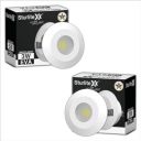Sturlite Eva 3W LED Spotlight| 6500K Cool White Color Temperature| 36mm-Cutout & Compact Design Ceiling Ligh| CRI Tech with High Voltage Protection Downlight - Pack of 2...