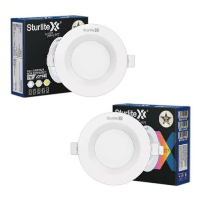 Sturlite Joyce 7W (3 in 1) Round LED Downlight|Warm, Neutral & Cool White Color Temperature  - (Pack of 2)