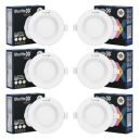 Sturlite Joyce 7W (3 in 1) Round LED Downlight|Warm, Neutral & Cool White Color Temperature|120° Wide Beam Ceiling Light|IP20 Protection and Fits in 3 inch Junction Box - (Pack of 6)...