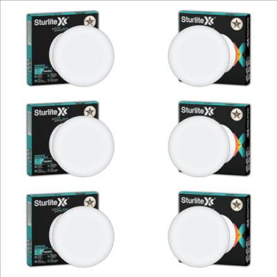 Sturlite Lexxo 15W Round LED Surface Light| 6500k Cool White Color Temperature| 1500 Lumens with CRI Tech for Accurate Color Representation - (Pack of 6)