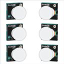 Sturlite Lexxo 15W Round LED Surface Light| 6500k Cool White Color Temperature| 1500 Lumens with CRI Tech for Accurate Color Representation - (Pack of 6)...
