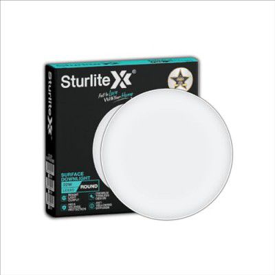 Sturlite Lexxo 22W Round LED Surface Light| 6500K Cool White Color Temperature| 1980 Lumens with CRI Tech for Accurate Color Representation - (Pack of 1)