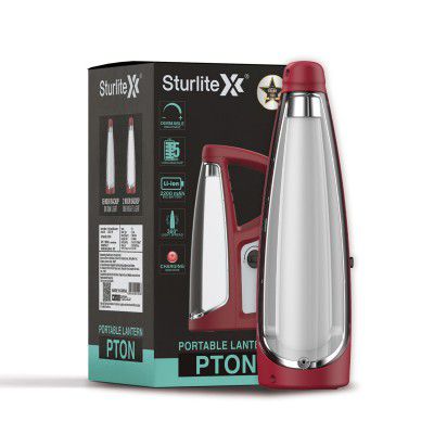 Sturlite Pton 12W LED Portable Lantern | 2200mAh Rechargeable Li-ion Battery | Upto 15Hrs Long Battery Back Up