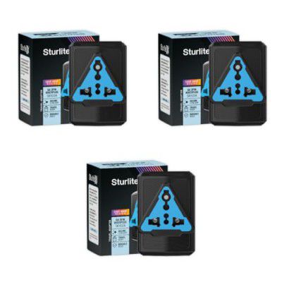 Sturlite SKYCON 6Amps 3 Pin Plug | Universal AC Travel Adapter - (Black, 3, Count)