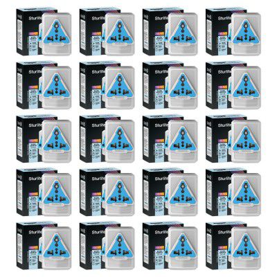 Sturlite SKYCON 6Amps 3 Pin Plug| Universal AC Travel Adapter| ABS Strong Body Socket - (White) (Pack of 20)