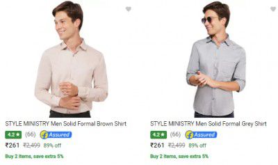 STYLE MINISTRY Mens shirts Starts ₹261