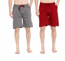 Style Quotient Men Pack of 2 Black White Cotton Lounge Shorts...