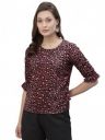 Style Quotient Women Animal Printed Polyester Smart Casual Top...