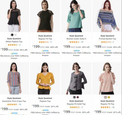 Style Quotient Women tops Starts ₹199