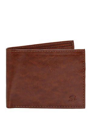 Style Smith Faux Leather Tan Bi-Fold Wallet for Men