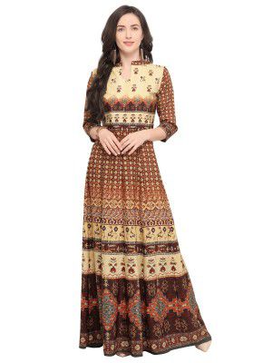 Stylee Lifestyle Multi Crepe Printed Kurti