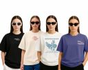 STYLENSE Cotton Blend Oversized Baggy Fit Half Sleeve Printed Round Neck Multicolor Drop Shoulder T-Shirt for Womens & Girls (Pack of 4)...