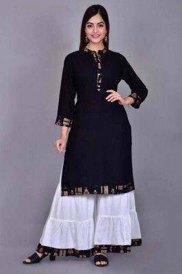 SUBH LAXMI  Women Kurta and Palazzo Set Pure Cotton