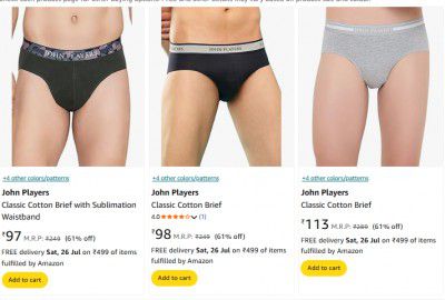 john players underwear men Start At 98