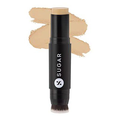 SUGAR Cosmetics Ace Of Face Matte Foundation Stick with In-Built Brush | For All Skin type,Lasts 24hrs | 12gm - 25 Macchiato