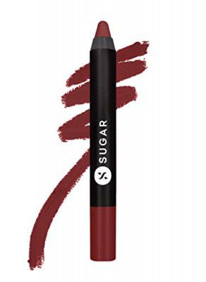 SUGAR Cosmetics Matte as Hell Lip Crayon | Water Resistent Lipstick for Women | 2.5gm - 15 Stephanie Plum