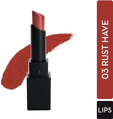SUGAR Cosmetics Nothing Else Matter Longwear Lipstick (03 Rust Have (Subtle Burnt Red), 3.2 g)
