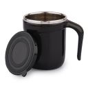 SUGAR Homeware Stainless Steel Double Wall Tea Coffee Cups and Mugs (Teatime 180ml, Black)...