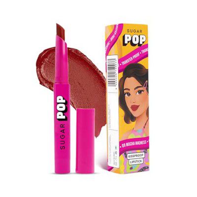 SUGAR POP Kissproof Satin Lipstick 09 Mocha Madness | Transferproof | Long Lasting & Super pigmented | 2.2 Gm
