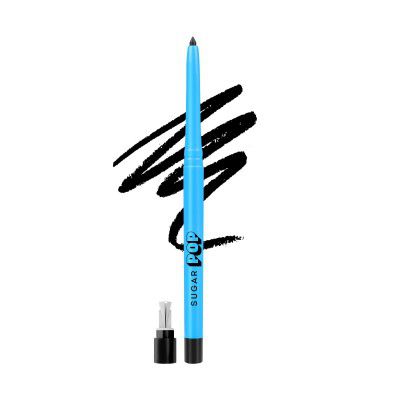 SUGAR POP Pencil Longwear Kajal | Vitamin E & Sunflower Seed | Smudge-Proof | Long-Lasting | Velvet Finish | 0.3Gms - 01 Black Pack of 1