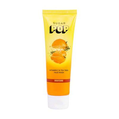 SUGAR POP Vitamin C & Tea Tree Facewash | Oil-Control | Anti-Acne Cleanser | For All Skin Types - 80 ml