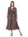 Sugathari Chiffon Ditsy Floral Deep V-Neck Ruffle Hem Western Dresses for Women (Dress2 88)...