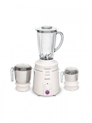 Sujata Supermix White Plastic Rust Free 3 Jars Wet and Dry Grinder-900W