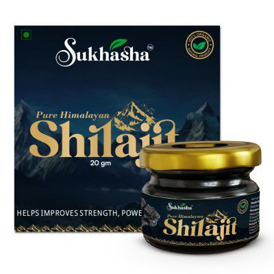 Sukhasha Ayurveda Himalayan Shilajeet Resin - 20g | 100% Ayurvedic