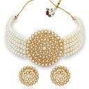 Sukkhi Adorable Gold Plated Pearl Choker Necklace Set for Women...