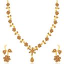 Sukkhi Floral Gold Plated Wedding Jewellery LCT Stone Necklace Set for Women (N79653_D1)...
