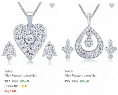 Sukkhi Jewellery Sets upto 90% off