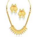 Sukkhi Modish Laxmi Coin Temple Gold Plated Necklace Set For Women (3168NGLDPKN550SK)...