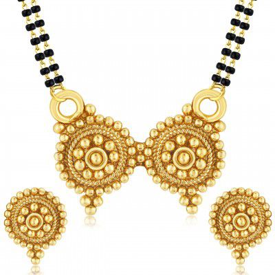 Sukkhi Royal Gold Plated Wedding Jewellery Mangalsutra Set For Women (MS70775GLDPAS500)