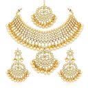 Sukkhi Trendy Kundan Gold Plated Wedding Jewellery Pearl Choker Necklace Set for Women (N73544)...