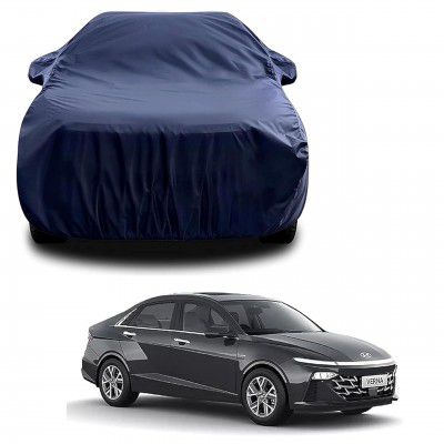 Sulfar 100% Water Resistant Car Body Cover Compatible with Mirror for Hyundai Verna 