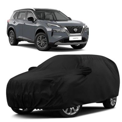 Sulfar 100% Water Resistant Car Body Cover Compatible with Mirror for Nissan XTrail (Triple Stitched, Full Bottom Elastic, Black)