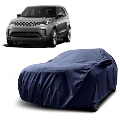 Sulfar 100% Water Resistant Car Body Cover Compatible with Mirror for Land Rover Discovery (Triple Stitched, Full Bottom Elastic, Navy Blue)