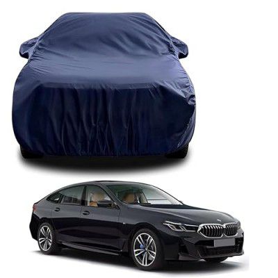 Sulfar 100% Water Resistant Car Body Cover Compatible with Mirror for BMW 6GT (Triple Stitched, Full Bottom Elastic, Navy Blue)