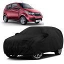 Sulfar 100% Water Resistant Car Body Cover Compatible with Mirror for Mahindra e2o (Triple Stitched, Full Bottom Elastic, Black)...