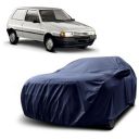 Sulfar 100% Water Resistant Car Body Cover Compatible with Mirror for Fiat Uno (Triple Stitched, Full Bottom Elastic, Navy Blue)...