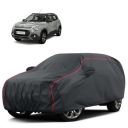 Sulfar 100% Water Resistant Car Body Cover Compatible with Mirror for CITROËN C3 (Triple Stitched, Full Bottom Elastic, Dark Grey Tafetta with Red Piping)...