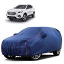 Sulfar 100% Water Resistant Car Body Cover Compatible with Mirror for MG Astor (Triple Stitched, Full Bottom Elastic, Blue Tafetta with Red Piping)...