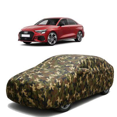 Sulfar 100% Waterproof Car Body Cover Compatible with Mirror for Audi A3 