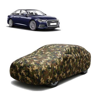 Sulfar 100% Waterproof Car Body Cover Compatible with Mirror for Audi A6 with Long Lasting Durable Material 